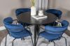 Imagine Plaza - Dining table - 100 ø - Black/Black +Arrow armchair - Black Legs - Blue Velvet _4