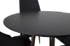 Imagine Vă rugăm să traduceți complet Plaza Round Table 100 cm - Black Top - Walnut legs+Leone Dining Chair - Walnut legs - Black Fabric_4