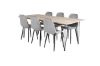 Imagine Bali Dining Table 200*90*H75 - Nature / Black+Polar Diamond Dining Chair - Black Legs - Grey Velvet_6