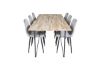 Imagine Bali Dining Table 200*90*H75 - Nature / Black+Polar Diamond Dining Chair - Black Legs - Grey Velvet_6