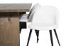 Imagine Masa de dining Logger - stejar afumat - 210 cm + Scaun de dining cu catifea - bej / negru_6