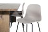 Imagine Masa de dining Logger - Stejar fumat - 210 cm+Scaun de dining Arctic - Picioare negre - Plastic khaki_6