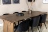 Imagine Tabel de dining Logger - Stejar Fumuriu - 210 cm+Scaun de dining Velvet - Negru / Negru_6