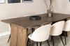 Imagine Masa de Dining Logger - Stejar Fumat - 210 cm+ Scaun de Dining Velvet - Bej/Negru_6