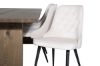 Imagine Tabel de dining Logger - Stejar fumuriu - 210 cm + Scaun de dining Velvet Deluxe - Bej / Negru_6