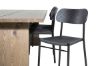 Imagine Masa de dining Logger - stejar fumuriu - 210 cm + Scaun de dining Polly - Negru / Negru _6