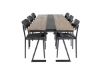 Imagine Jakarta Matbord - Svart / mörk Teak - 200*90*H75 +Polly Dining Chair - Black / Black _6