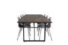 Imagine Masa de dining Padang - 250*100*H76 - Teak Închis / Negru+Scaun de dining Arctic - Picioare Gri - Plastic Gri_6