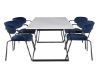 Imagine Estelle Dining Table 140*90 - White / Black+Arrow armchair - Black Legs - Blue Velvet_4