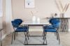 Imagine Estelle Dining Table 140*90 - White / Black+Arrow armchair - Black Legs - Blue Velvet_4