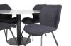 Imagine Razzia Dining Table ø106cm - Grey / Black+Gemma Dining Chair - Black Legs - Black Fabric_4