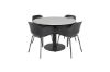 Imagine Razzia Dining Table ø106cm - Gri / Negru+Masă de plastic confortabilă - Picioare negre - Plastic negru_4