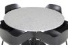 Imagine Razzia Dining Table ø106cm - Gri / Negru+Masă de plastic confortabilă - Picioare negre - Plastic negru_4