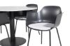 Imagine Razzia Dining Table ø106cm - Gri / Negru+Masă de plastic confortabilă - Picioare negre - Plastic negru_4