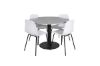 Imagine Masa de dining Razzia ø106cm - Gri/Negru+Scaun de dining Arctic - Picioare Negre - Plastic Alb_4