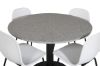 Imagine Masa de dining Razzia ø106cm - Gri/Negru+Scaun de dining Arctic - Picioare Negre - Plastic Alb_4