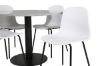 Imagine Masa de dining Razzia ø106cm - Gri/Negru+Scaun de dining Arctic - Picioare Negre - Plastic Alb_4