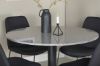 Imagine Masa de dining Razzia ø106cm - Gri / Negru+ Scaun de dining Muce - Picioare Negre - Material Negru_4