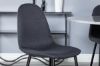 Imagine Razzia Dining Table ø106cm - Grey / Black+Polar Dining Chair - Black Legs - Black Fabric_4