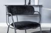 Imagine Razzia Dining Table ø106cm - Grey / Black+Arrow armchair - Black Legs - Black Velvet_4