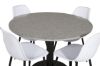 Imagine Vă rog să traduceți complet Razzia Dining Table ø106cm - Gri / Negru+Fotoliu de plastic Polar - Picioare negre / Plastic alb_4