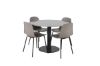 Imagine Masa de dining Razzia ø106cm - Gri / Negru + Scaun de dining Arctic - Picioare Negre - Plastic Caki_4