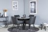 Imagine Masa de dining Razzia 106cm - Terazzo Gri / Negru + Scaun de dining Comfort - Stejar / Negru _4