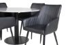 Imagine Masa de dining Razzia 106cm - Terazzo Gri / Negru + Scaun de dining Comfort - Stejar / Negru _4