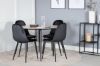 Imagine Silar Dining Table - Round 100 cm - "Wood Look" Melamine / Black Legs+Polar Dining Chair - Black legs / Black Velvet (ersätter 19902-888)_4