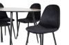 Imagine Silar Dining Table - Round 100 cm - "Wood Look" Melamine / Black Legs+Polar Dining Chair - Black legs / Black Velvet (ersätter 19902-888)_4