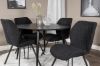 Imagine Please fully translate Dipp Dining Table - 115cm - Black Veneer / All black legs +Gemma Dining Chair - Black Legs - Black Fabric_4