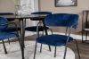 Imagine Dipp Dining Table - 115cm - Black Veneer / All black legs +Arrow armchair - Black Legs - Blue Velvet_4