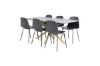 Imagine Masa de dining Piazza - 180*90 - Spraystone/Stejar + Scaun de dining Arctic - Picioare Negre - Plastic Negru_6