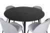 Imagine Dipp Dining Table - 115cm - Black Veneer / All black legs +Polar Diamond Dining Chair - Black Legs - Black Velvet_4