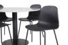 Imagine Razzia Dining Table ø106cm - Gri / Negru + Scaun de masă Arctic - Picioare negre - Plastic negru_4