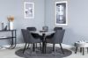 Imagine Vă rugăm să traduceți complet Tabelul de dining Razzia ø106cm - Gri/Negru + Scaunul de dining Plaza - Picioare Negre - Material Negru_4