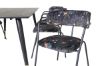 Imagine Masa de dining Dipp - 180*90cm - Negru / Negru Brass+Scaun Arrow - Picioare Negre - Tesatura cu Imprimare Florala Neagra_6