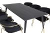 Imagine Dipp Dining Table - 180*90cm - Black / Black Brass+Arrow armchair - Brass Legs - Black Velvet_6