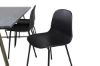 Imagine Masa de dining Estelle 200*90*H76 - Gri / Alama + Scaun de dining Arctic - Picioare Negre - Plastic Negru_6