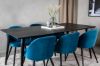 Imagine Dipp Dining Table - 180*90cm - Black Veneer / all black legs +Velvet Dining Chair - Blue / Black_6