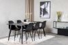 Imagine Masa de dining Dipp - 180*90cm - Furnir negru / picioare complet negre + Scaun de dining din plastic Polar - Picioare negre / Plastic negru_6