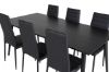 Imagine Please fully translate Dipp Dining Table - 180*90cm - Black Veneer / all black legs +Slim High Back Dining Chair - Black Legs - Black PU_6