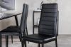 Imagine Please fully translate Dipp Dining Table - 180*90cm - Black Veneer / all black legs +Slim High Back Dining Chair - Black Legs - Black PU_6