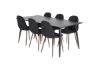 Imagine Dipp Dining Table - 180*90cm - Black Veneer / all black legs +Polar Dining Chair - Walnut Legs - Black Fabric_6