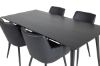 Imagine Masa de dining Dipp - 180*90cm - Furnir negru / picioare complet negre + Comfort - Scaun de dining - Stejar / Negru _4