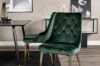 Imagine Masa de dining Dipp - 120 cm - Furnir negru - Picioare negre cu bronz dipp+ Scaun de dining Velvet Deluxe - Verde / Bronz_4