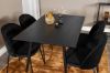 Imagine Dipp Dining Table - 120 cm - Black Veneer - Black Legs w. Brass dipp+Wrinkles Dining Chair - Black Legs - Black Velvet_4