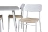 Imagine Masa de dining Polar 120 cm - Alb + Scaun de dining Polly - Alb / Natură _4