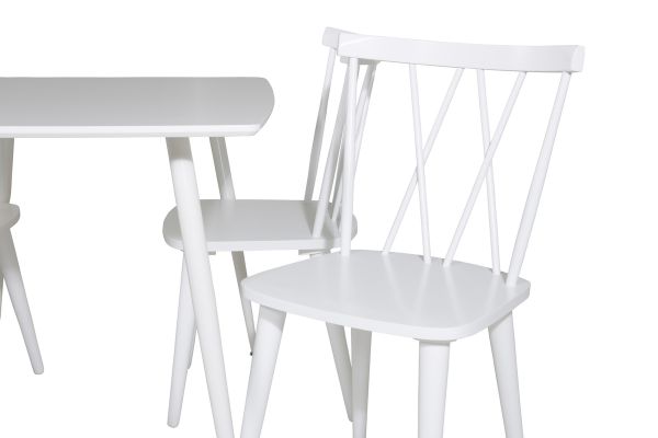 Imagine Masa de dining Polar 120 cm - Alb Alb+ Scaun Windsor Mariette - Alb_4