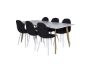 Imagine Masa de dining eleganta Polar - Ek-Look / Alb - 180*90*H75 + Scaun de dining Polar - Picioare albe - Material negru _6